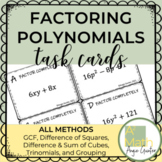 Factoring Polynomials Task Cards