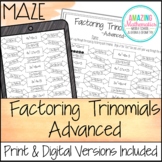 Factoring Polynomials (Trinomials) Worksheet - Advanced Ma