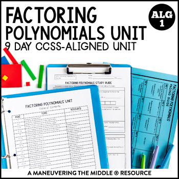 Preview of Factoring Polynomials Unit | Factoring by GCF and Difference of Squares