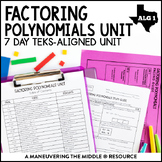 Factoring Polynomials Unit | Factoring by GCF and Differen