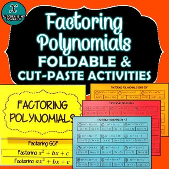 Preview of FOLDABLE & INB MATCHING ACTIVITY - Factoring GCF & Polynomials