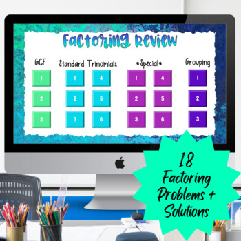 Preview of Factoring Polynomials: Review Game (Powerpoint)