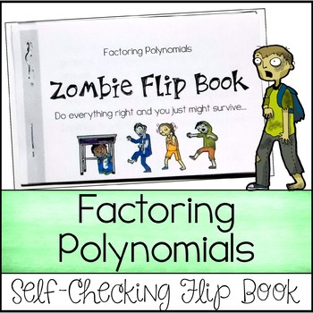 Preview of Factoring Polynomials - Zombie Flip Book