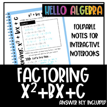 Preview of Factoring Polynomials a=1 Foldable Notes for Interactive Notebooks