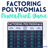 Factoring Polynomials PowerPoint Review Math Game