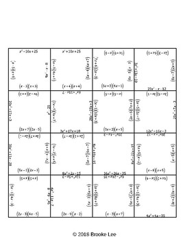 Answer Key Factoring Fun Worksheet Answers - A Worksheet Blog