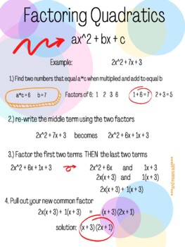 Preview of Factoring Quadratic Equations
