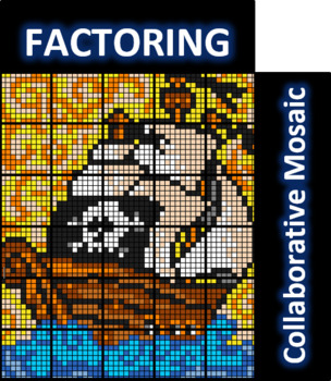 Preview of Factoring Quadratic Expressions, 30-Sheet Collaborative Math Mosaic