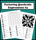 Factoring Quadratic Expressions Color Worksheet #3