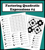 Factoring Quadratic Expressions Color Worksheet #4