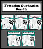 Factoring Quadratic Expressions Color Worksheet Bundle