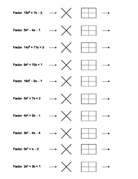 Factoring Quadratic Expressions Using X-Box Method by Aric Thomas