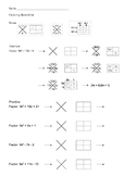 Factoring Quadratic Expressions Using X-Box Method