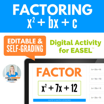 Preview of Factoring Quadratics Digital Activity for Easel