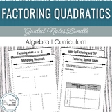 Factoring Quadratics in Algebra No Prep Guided Lesson Note