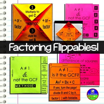 Preview of Factoring Quadratics Flippables