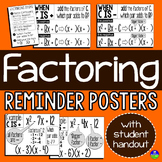 Factoring Quadratics Posters and Student Handouts