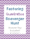Factoring Quadratics Scavenger Hunt