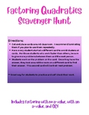 Factoring Quadratics Scavenger Hunt