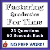 Factoring Quadratics - Whole Class Activity - Full Hour - 