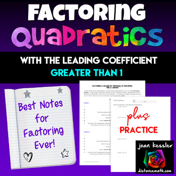 Preview of Factor Quadratics with the Best Method Ever