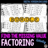 Factoring Activity BUNDLE, print and digital Google Slides