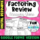 Factoring Review Missions Game {Google Forms Version} - DI