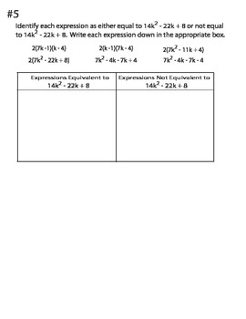 factoring trinomials common core algebra 1 homework answers