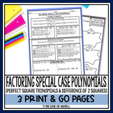 Factoring Special Case Polynomials Print and Go