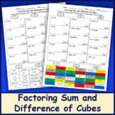 Factoring Sum & Difference of Cubes Color Mosaic