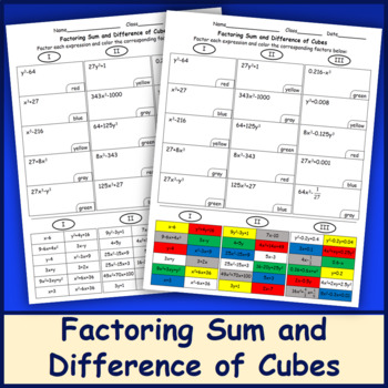 sum of cubes worksheet