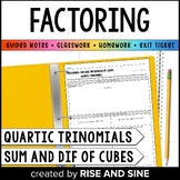 Factoring Review: Sum and Difference of Cubes and Quartic Trinomials