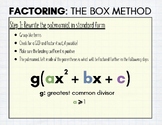 Factoring: The Box Method (Printable Flyer)