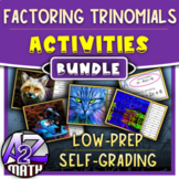 Factoring Trinomials Activities Digital and Printable Bundle