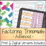 Factoring Polynomials (Trinomials) Activity - Advanced