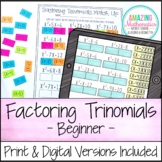 Factoring Polynomials (Trinomials) Activity - Beginner