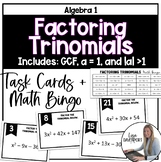Factoring Trinomials - Algebra 1 Task Cards Activity