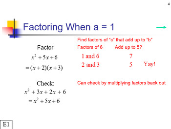 Preview of Factoring Trinomials (Basic)