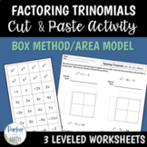 Factoring Trinomials Box Method CUT AND PASTE ACTIVITY