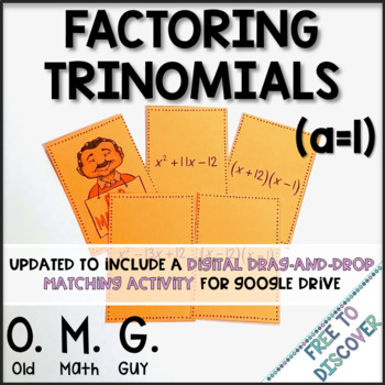 Preview of Factoring Trinomials Card Game