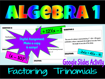 assignment 5 factoring trinomials