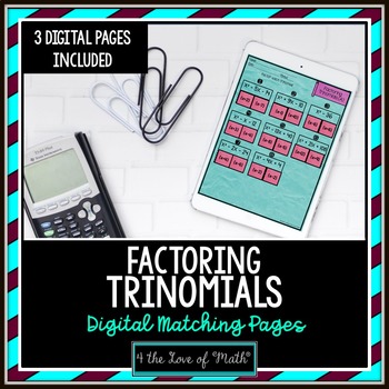 Preview of Factoring Trinomials Digital Puzzle