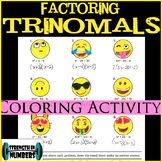 Factoring Trinomials EMOJI Coloring Activity