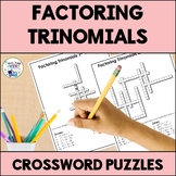 Factoring Trinomials Math Crossword Puzzles