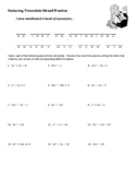 Factoring Trinomials Mixed Practice 3 Joke Worksheet with 