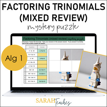 Preview of Factoring Trinomials Mystery Puzzle - Mixed Review (FREE!)