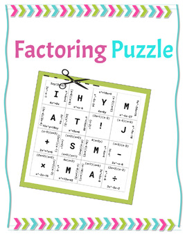 Preview of Factoring Trinomials Puzzle Activity