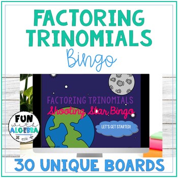 Preview of Factoring Trinomials Shooting Stars Bingo