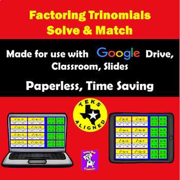 Preview of Factoring Trinomials - Solve & Match #1