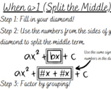 Factoring Trinomials with the Split the Middle Method Handout